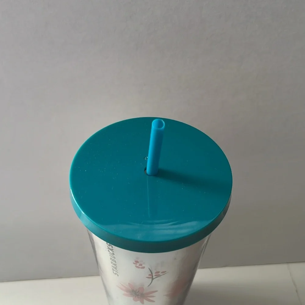 Starbucks 24oz Quetzal Bird‎ Flowers Teal Acrylic Tumbler New 2017